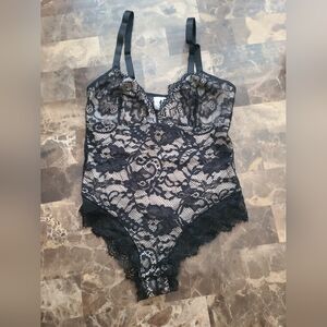 Black Lace Shaping Bodysuit